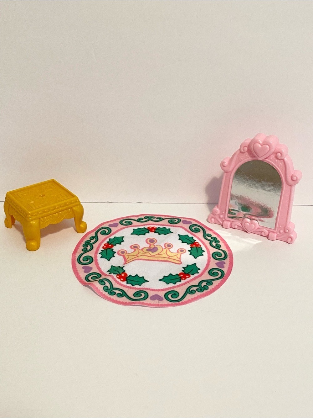 Little People Christmas Rug Mirror Gold Table Holiday Dollhouse Toy 4/$20 🛑